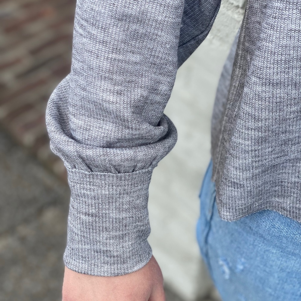 Heather Gray Ribbed Top - Picture 2 of 2